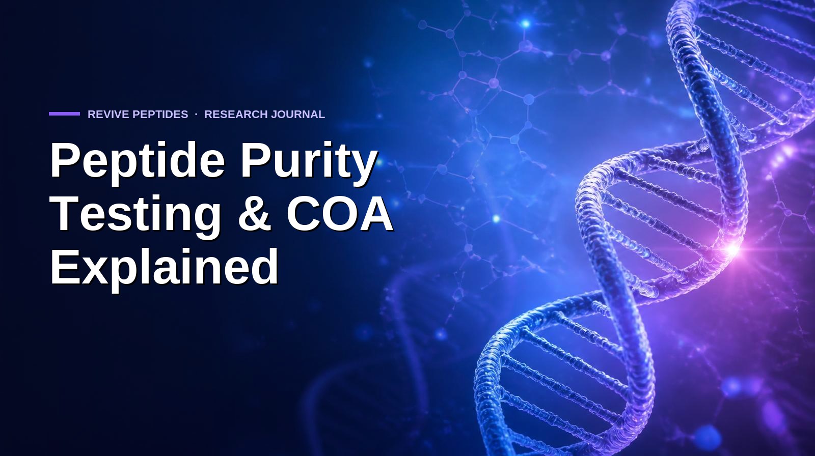 How Restore Labs Verifies Purity: Reading an HPLC and LC-MS Certificate